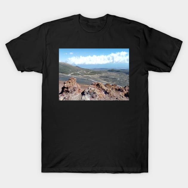 Etna street panorama T-Shirt by foxxya